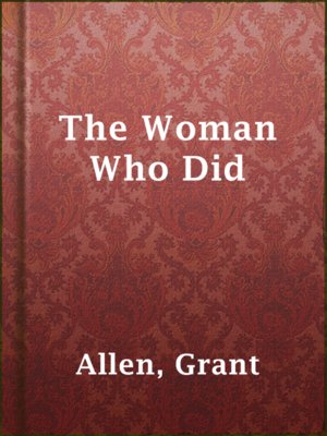 cover image of The Woman Who Did